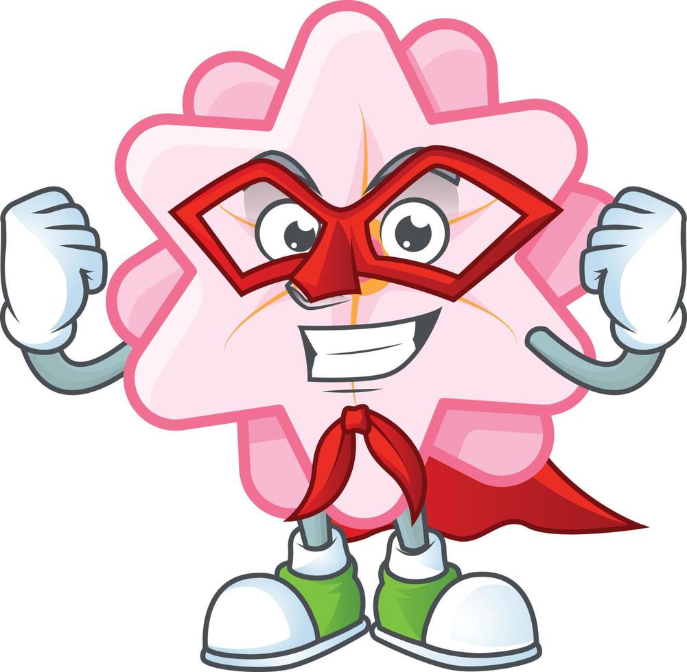 Chinese pink flower cartoon character style vector