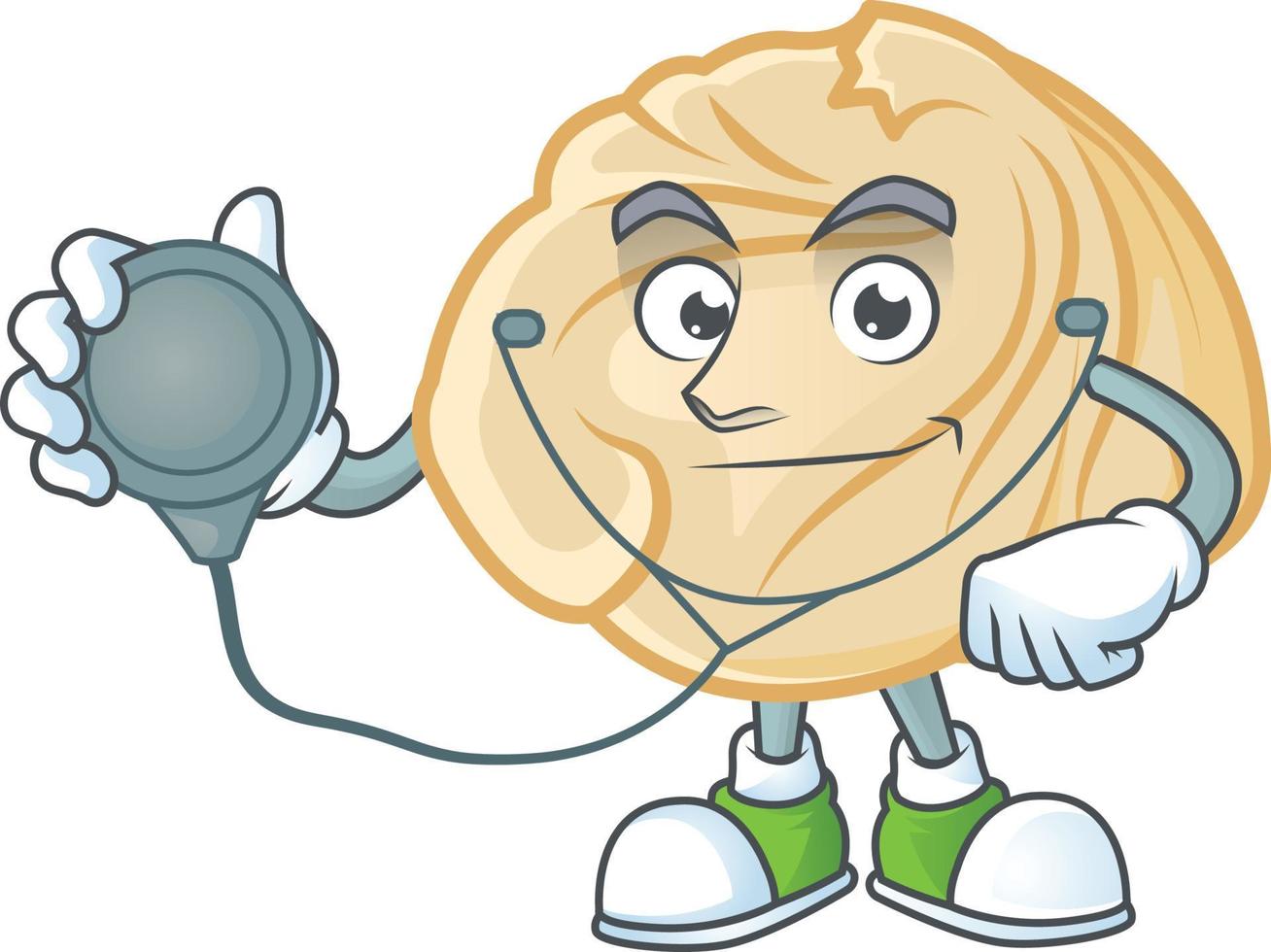 Dumpling cartoon character style vector