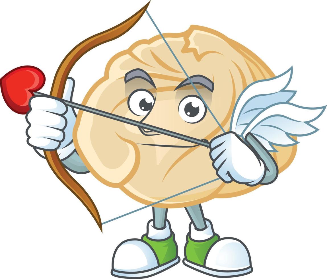 Dumpling cartoon character style vector