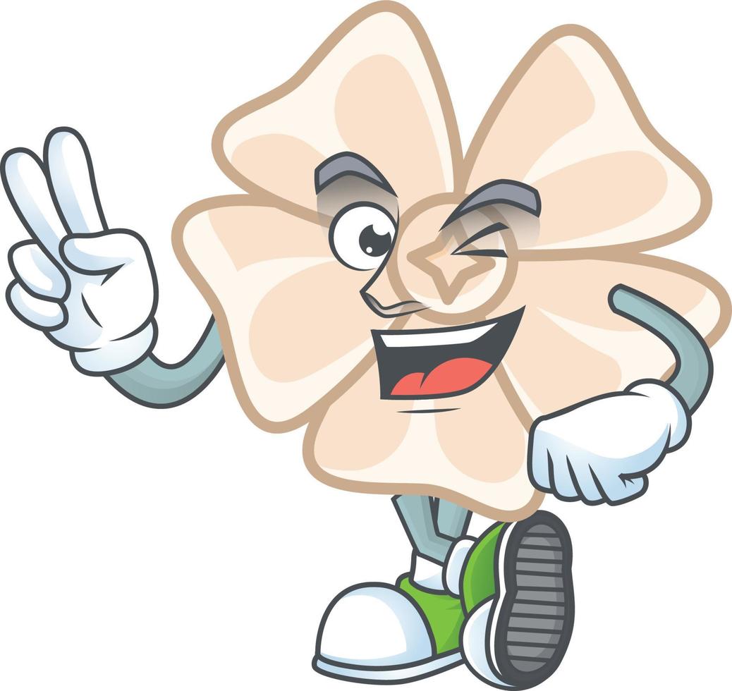 Chinese white flower cartoon character style vector