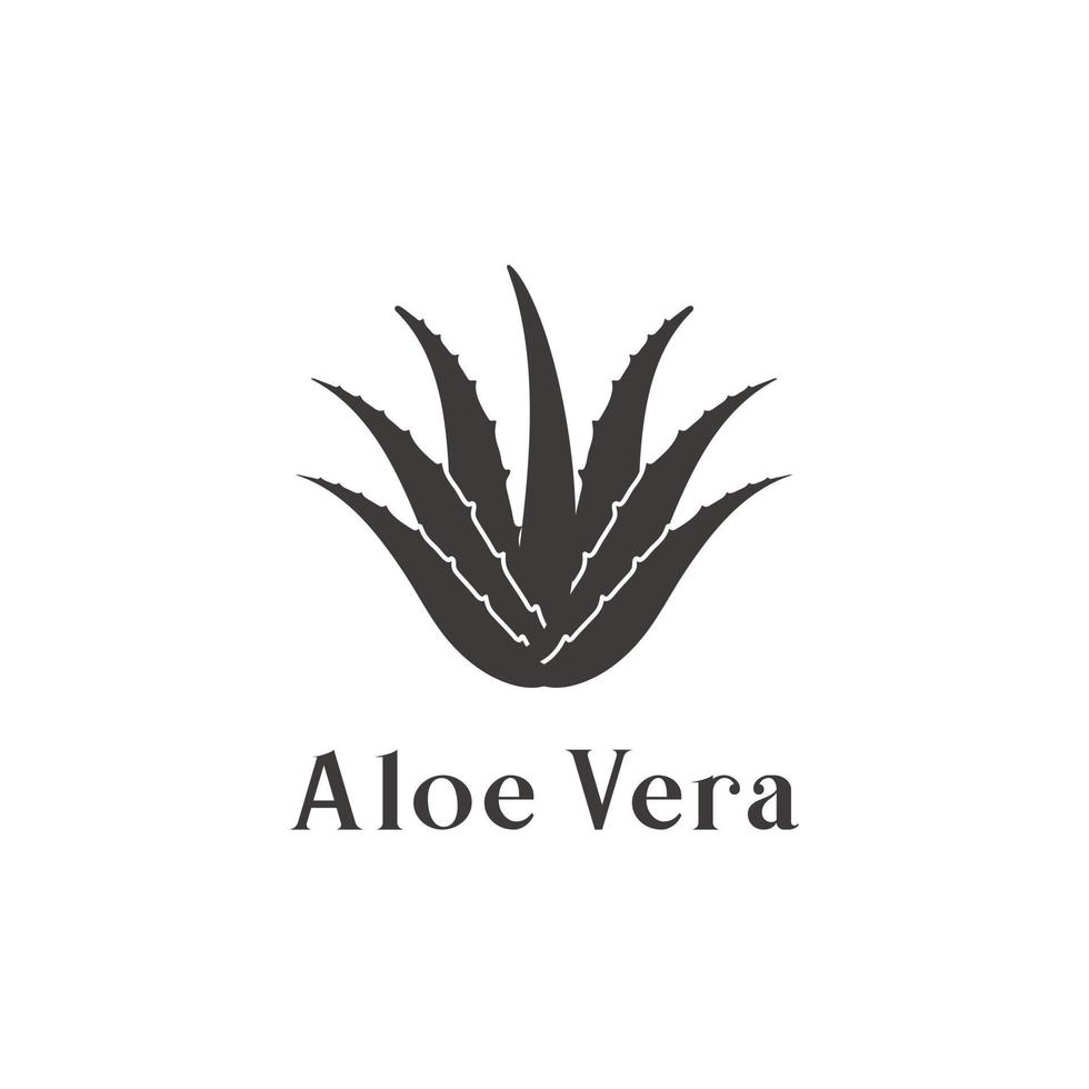 Aloe vera plant logo design for skin care logo vector