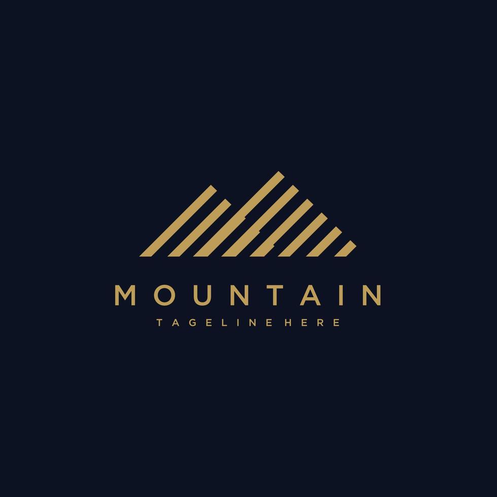 Mountain minimalist elegant logo design icon vector