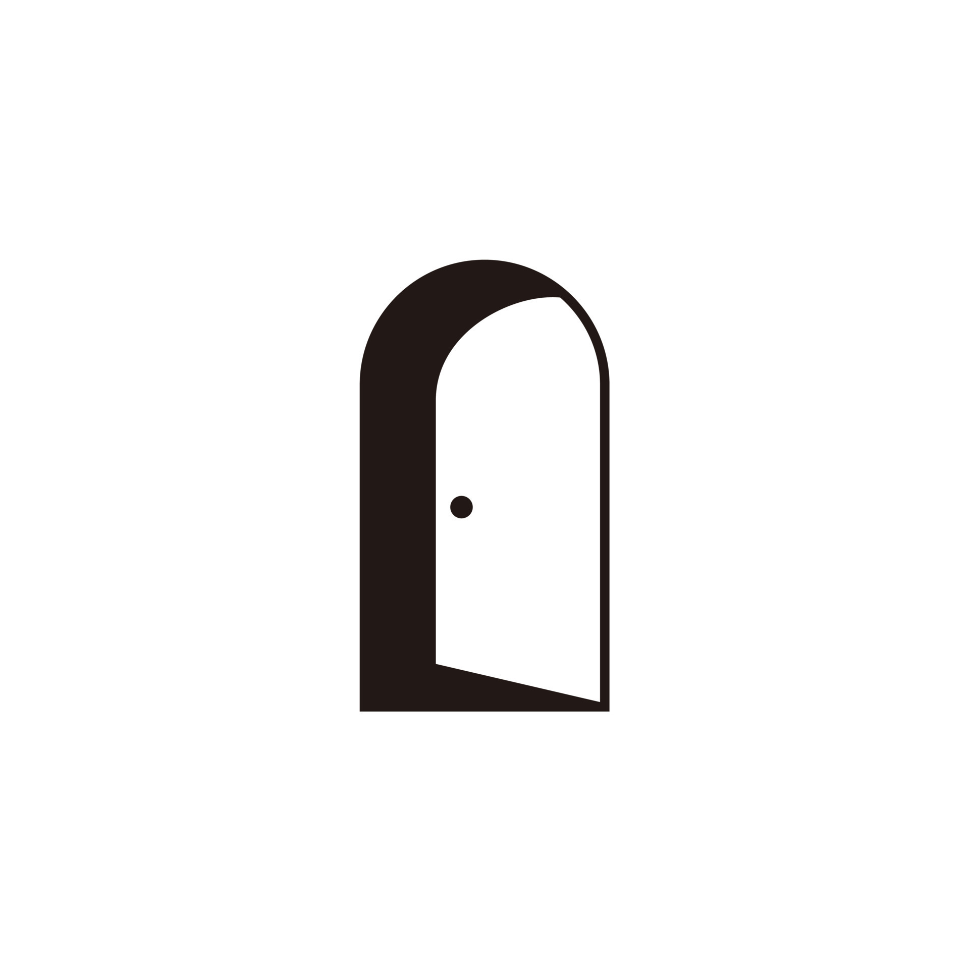 Open door silhouette logo design icon vector template 20232385 Vector