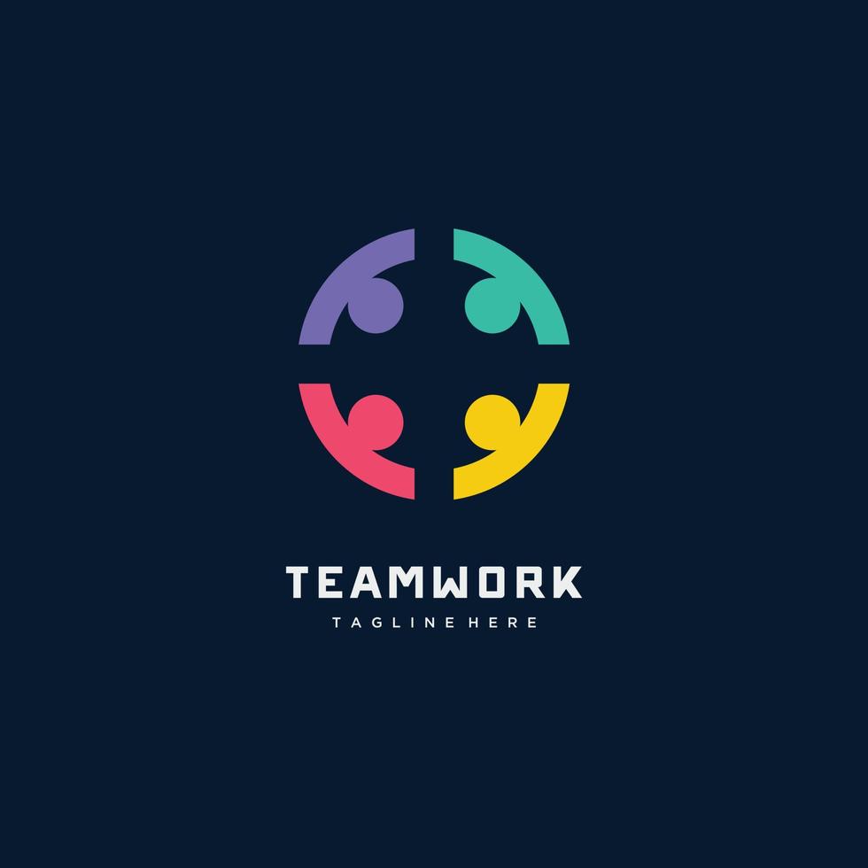 Friendship, Teamwork, People Connectivity logo Design Inspiration vector