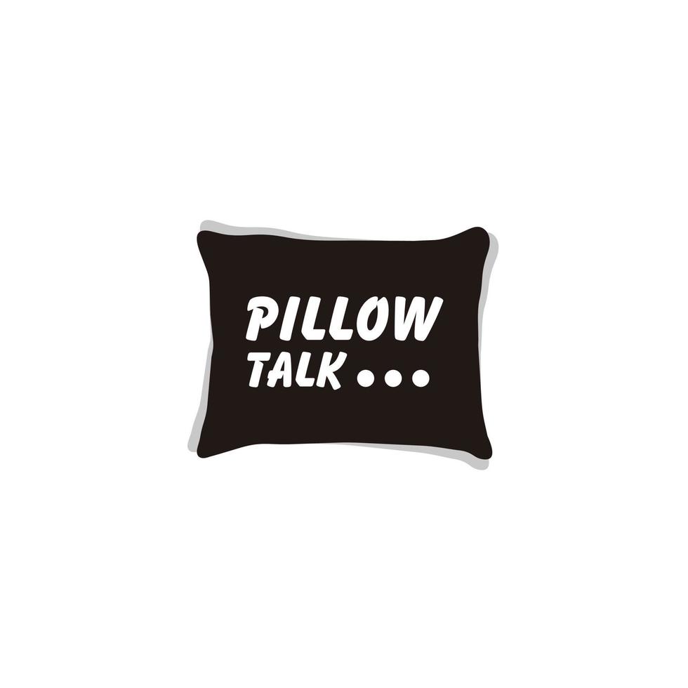 Pillow Talk chat bubble logo design vector illustration