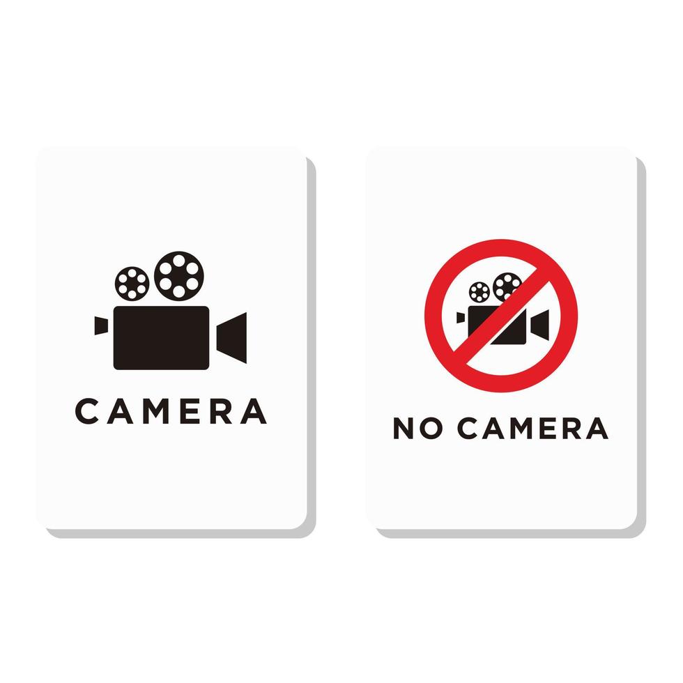 No camera vidio vintage sign icon vector