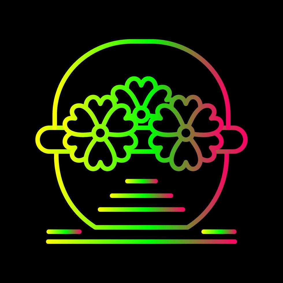 Flower Basket Vector Icon