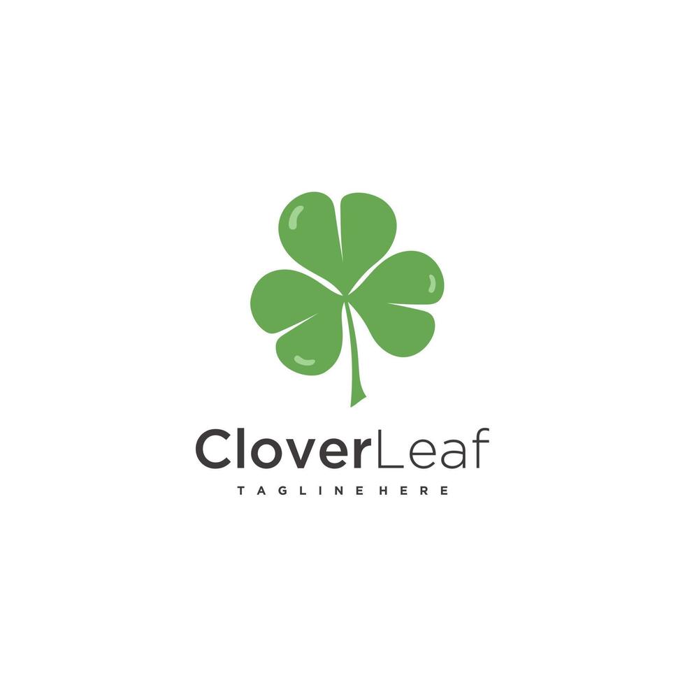 clover leaf minimalist simple logo design vector icon illustration