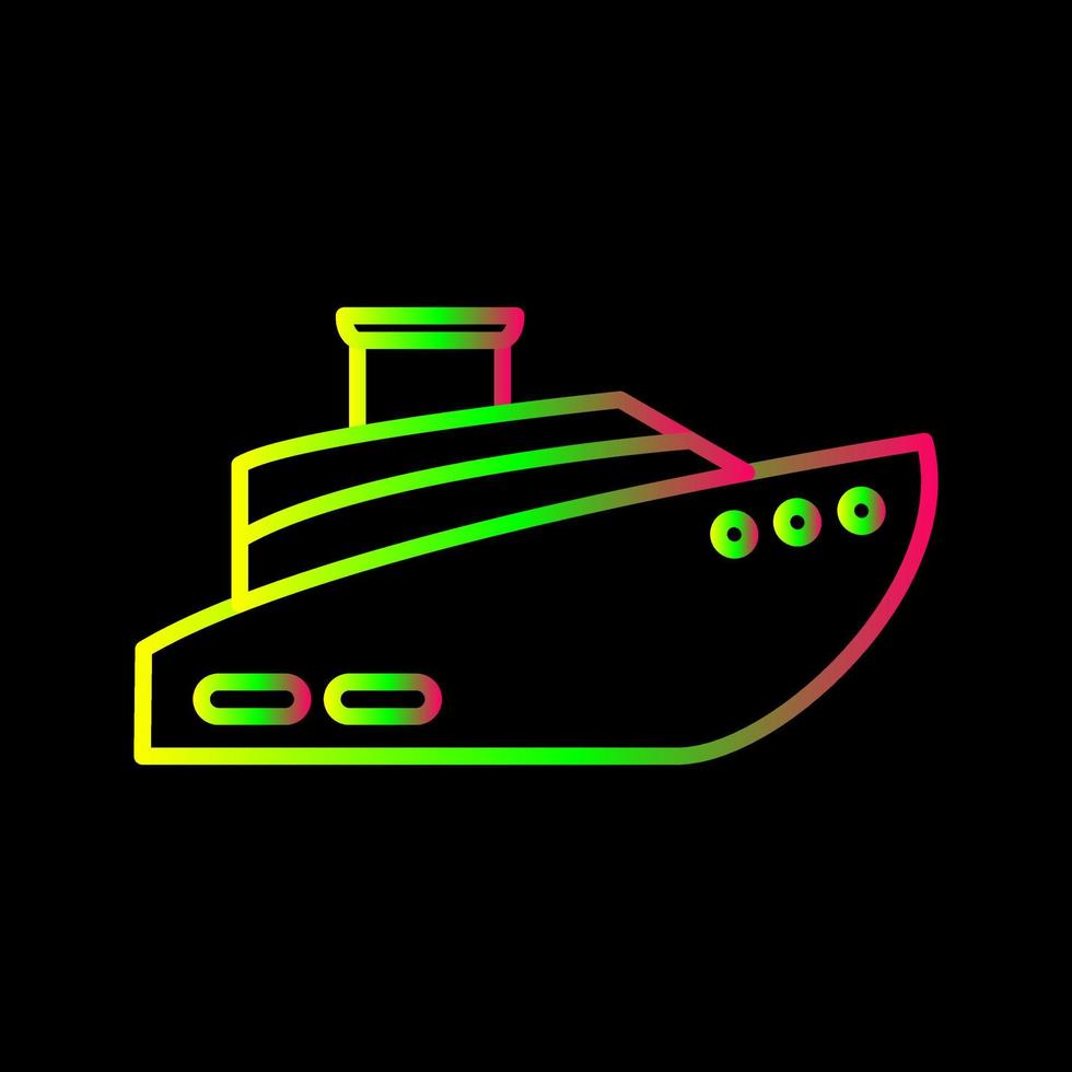 icono de vector de barco