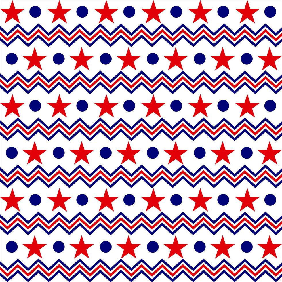 Untitled Seamless pattern for USA national holiday, Patriotic red, white and blue geometric seamless patterns vector