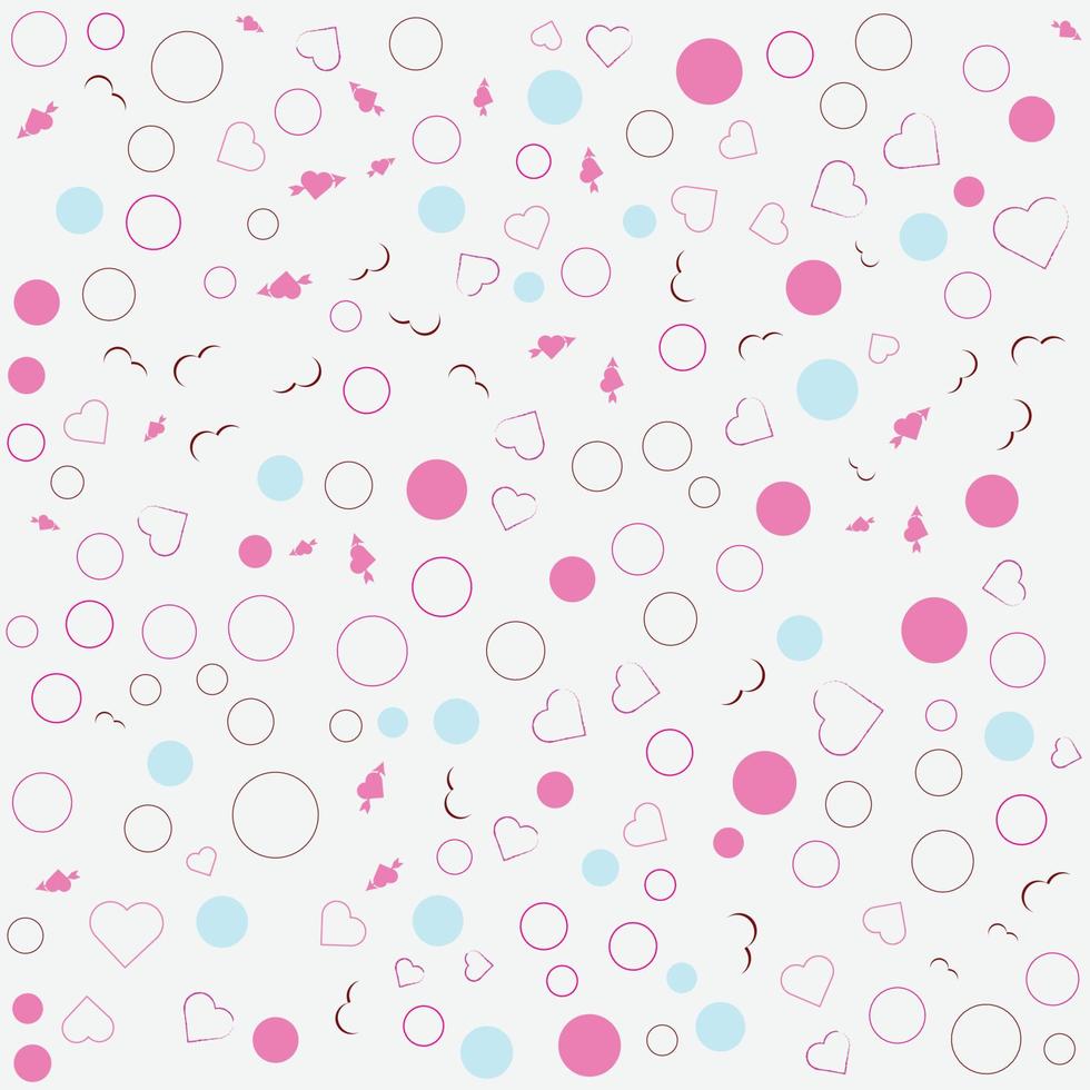 Simple heart vector seamless pattern. Scandi background in colors for clothing, bedding textile or wallpaper