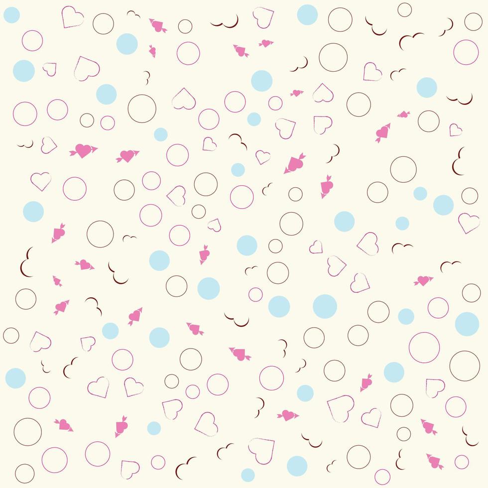 Digital paper abstract geometric backgrounds. Seamless vector patterns collection. background Small hearts pattern