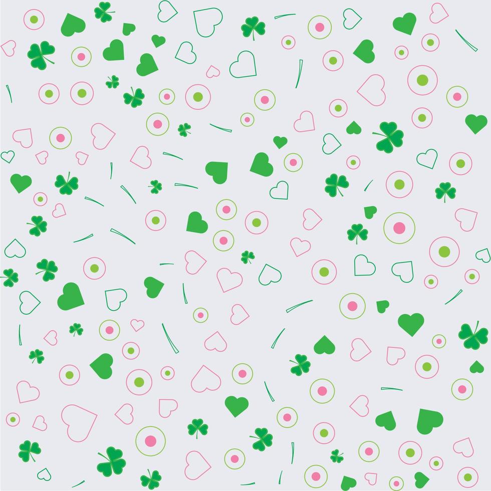 st patrick background, abstract Seamless White and Green Shamrock Pattern, Saint Patrick's Day Card or Background Vector Design