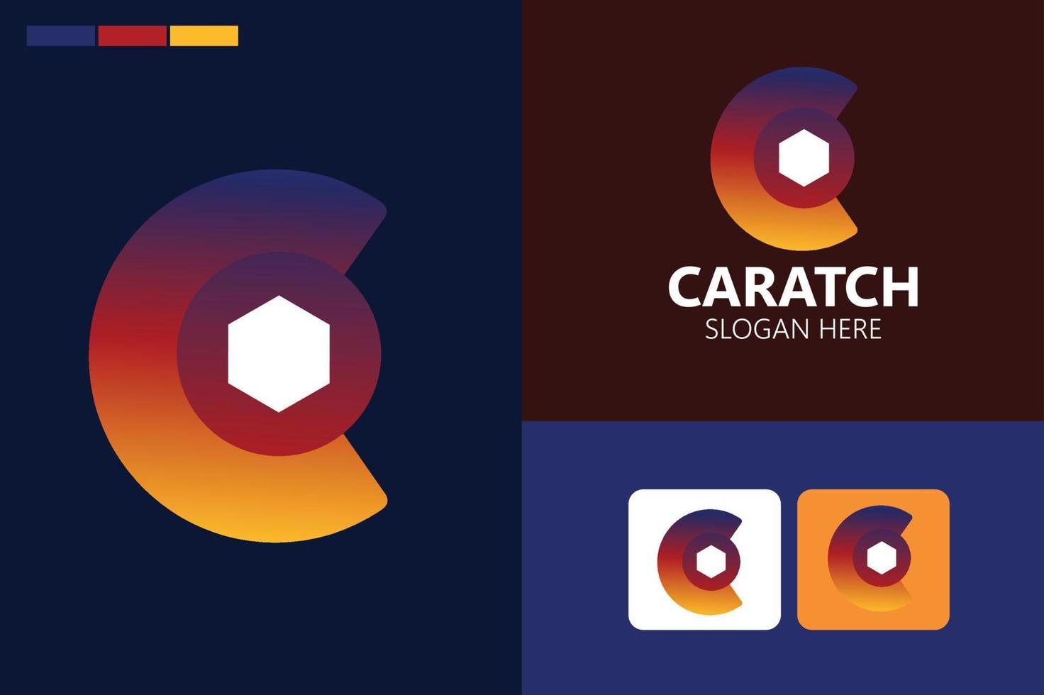 New C letter mark logo design vector