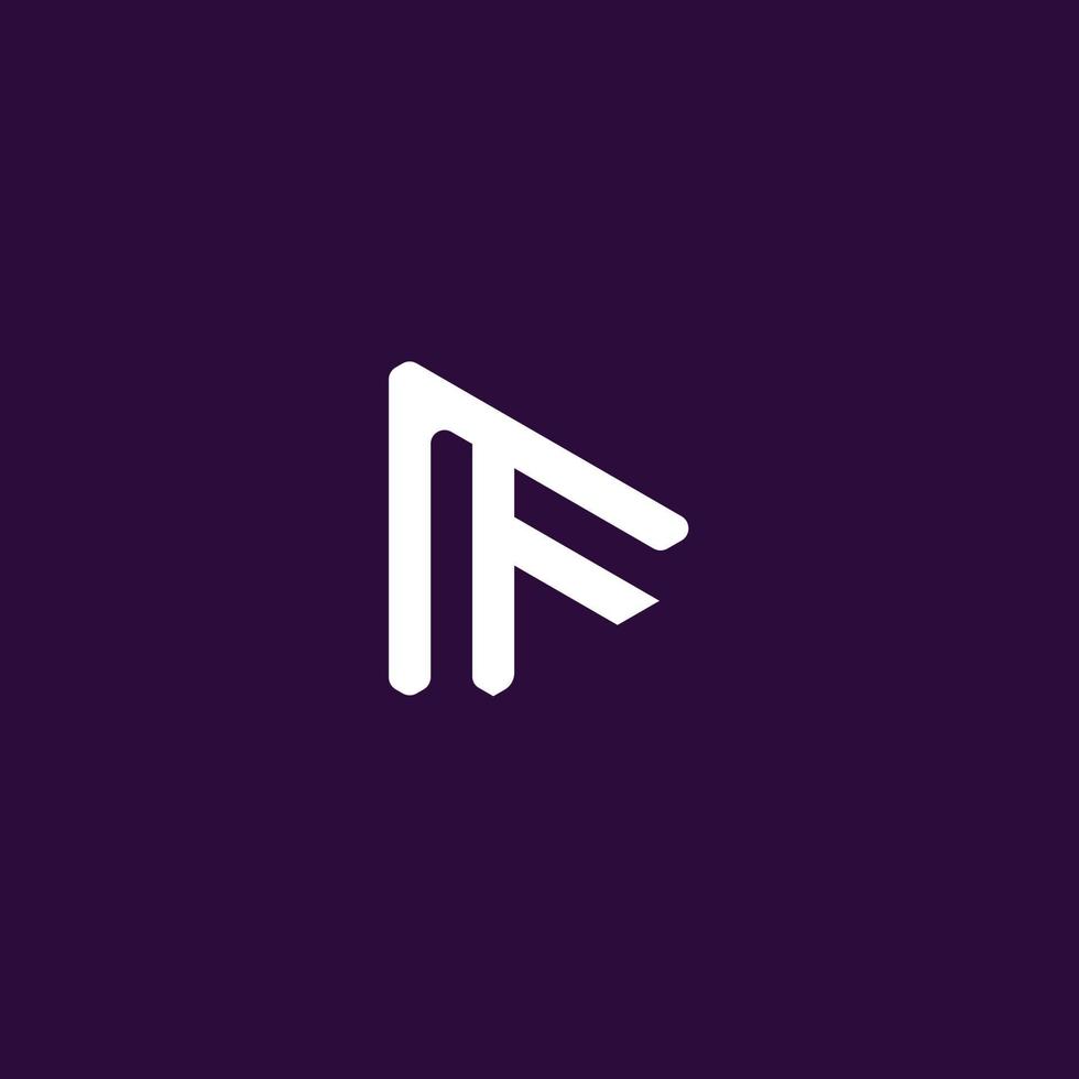 un y F letra marca logo diseño vector