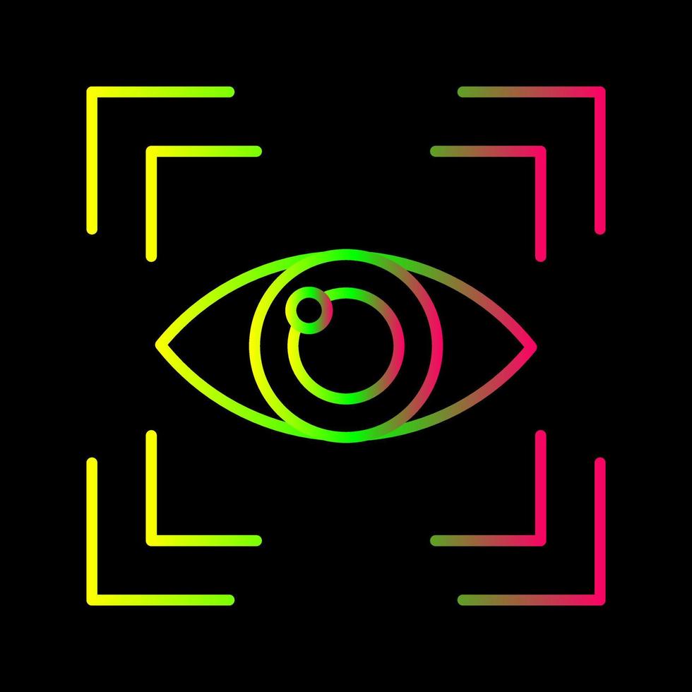 icono de vector de exploración ocular