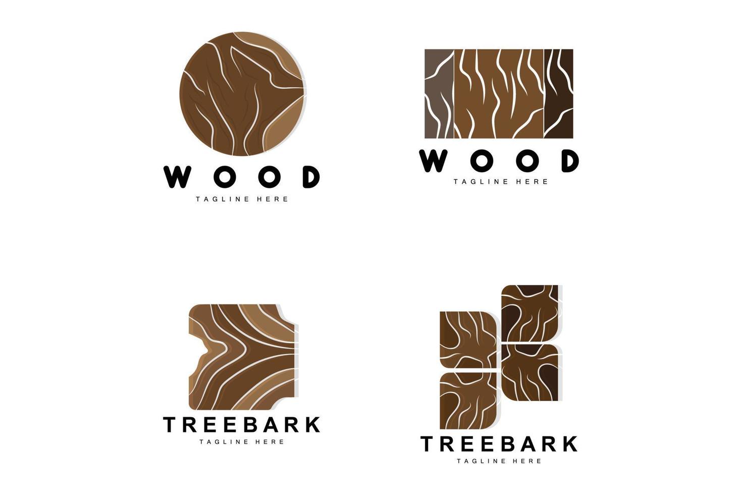 Wood Layer Logo Tree Bark Structure Design Forest Template Vector