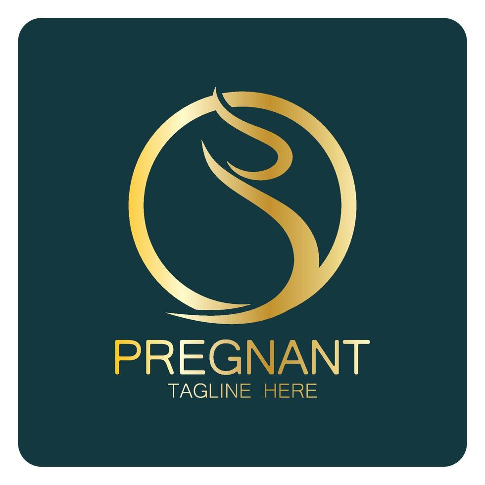embarazada mujer logo diseño ilustración icono modelo vector , resumen minimalista simple, para parto, maternidad clínica, embarazada moda, embarazada fotos con moderno conceptos