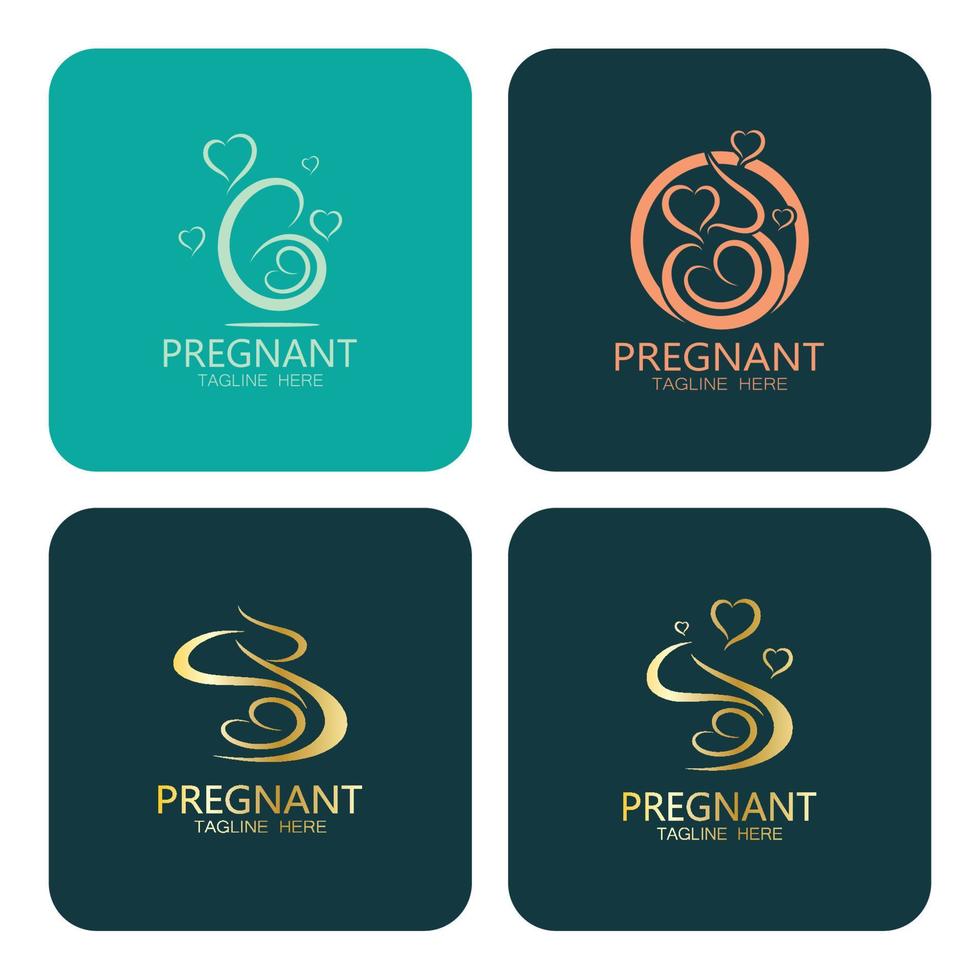 pregnant woman logo design illustration icon template vector , abstract minimalist simple, for childbirth, maternity clinic, pregnant fashion, pregnant photos with modern concepts