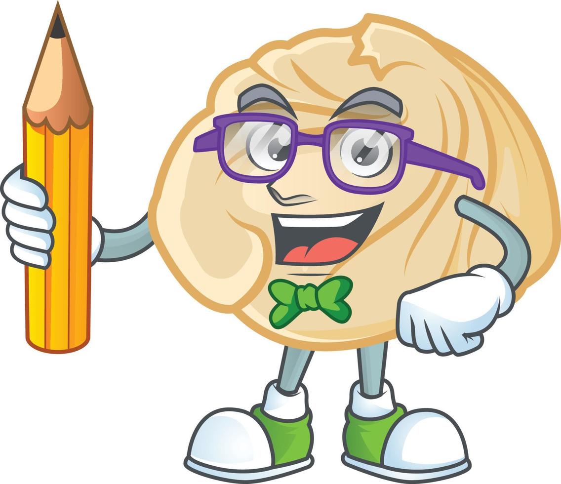 Dumpling cartoon character style vector