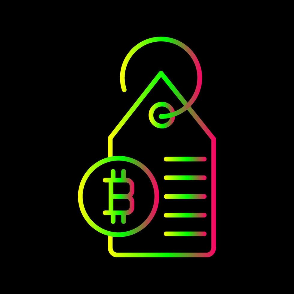 Bitcoin Label Tag Vector Icon