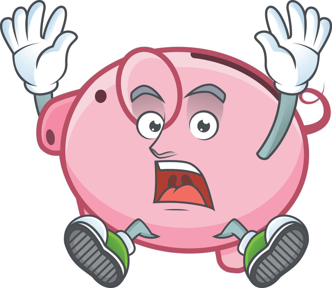 Piggy bank cartoon character style vector