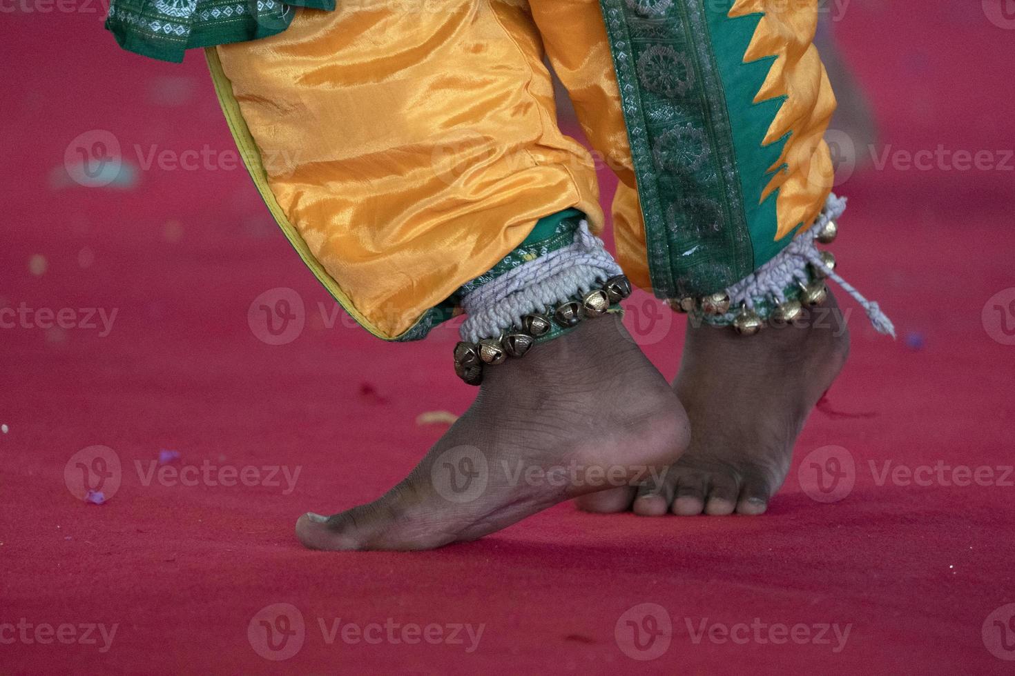 India traditional dance foot detail photo