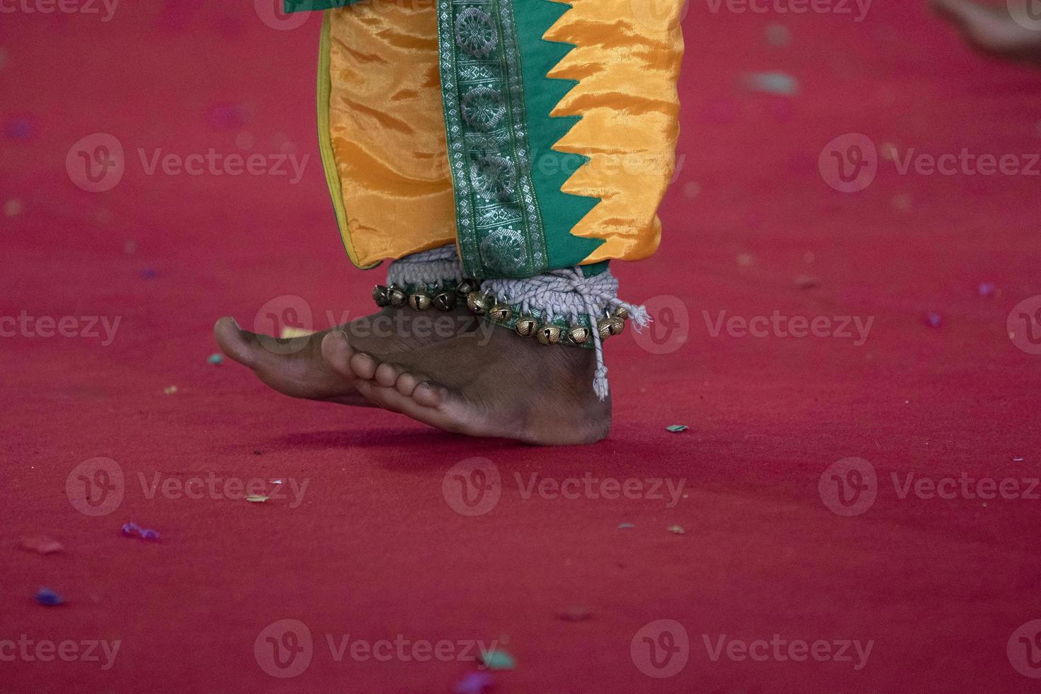 India traditional dance foot detail photo