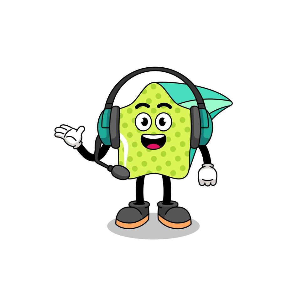 Mascot Illustration of shooting star as a customer services vector