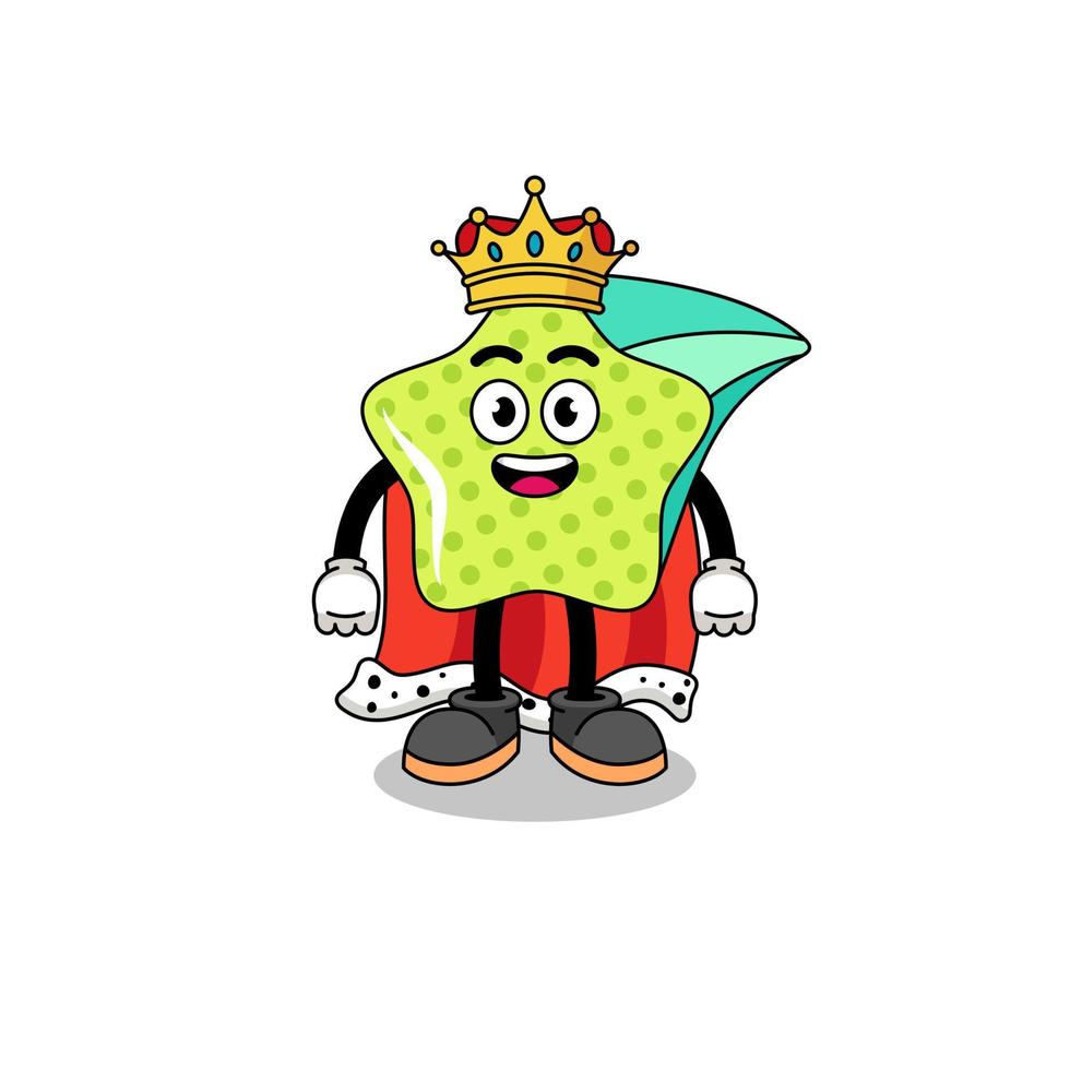 Mascot Illustration of shooting star king vector