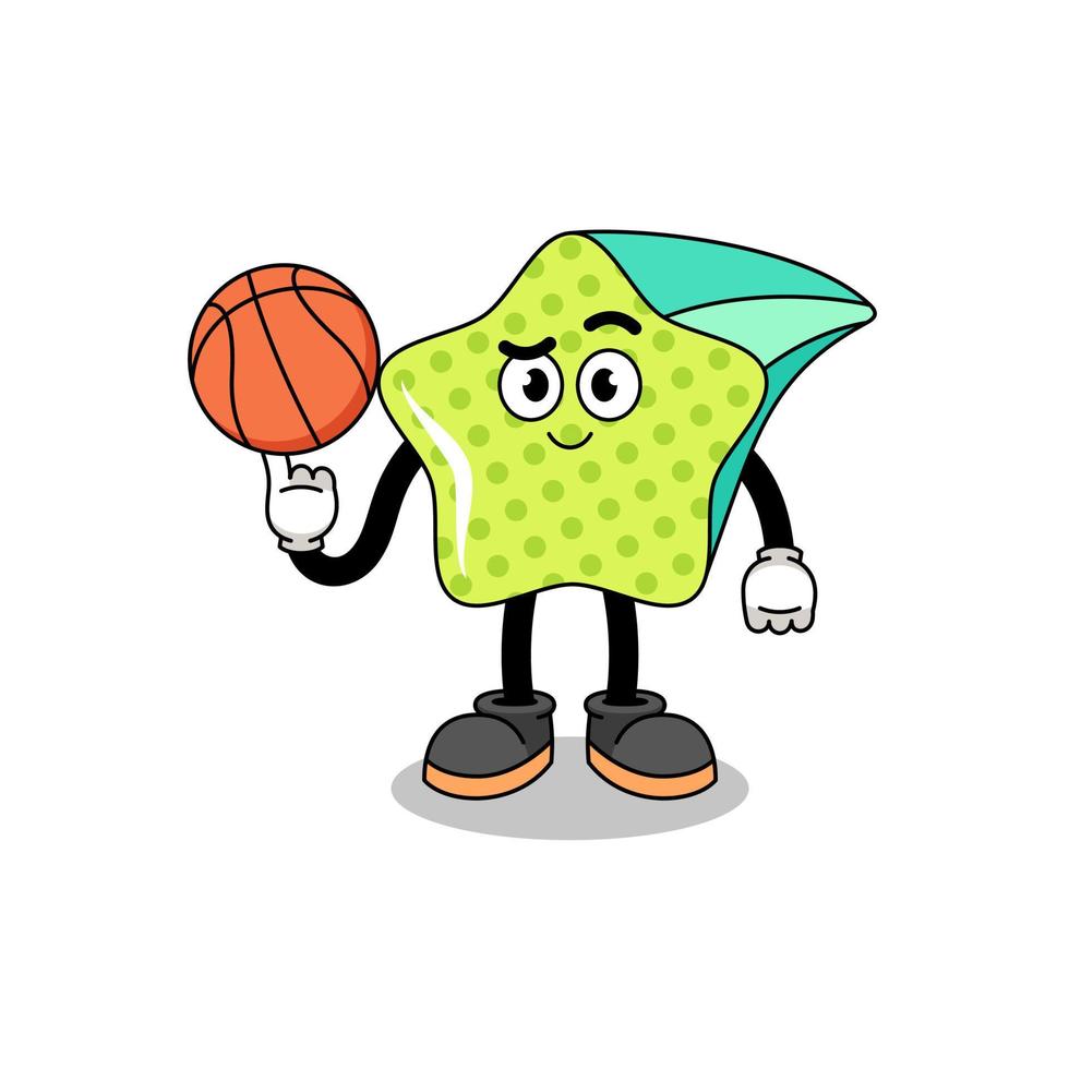shooting star illustration as a basketball player vector