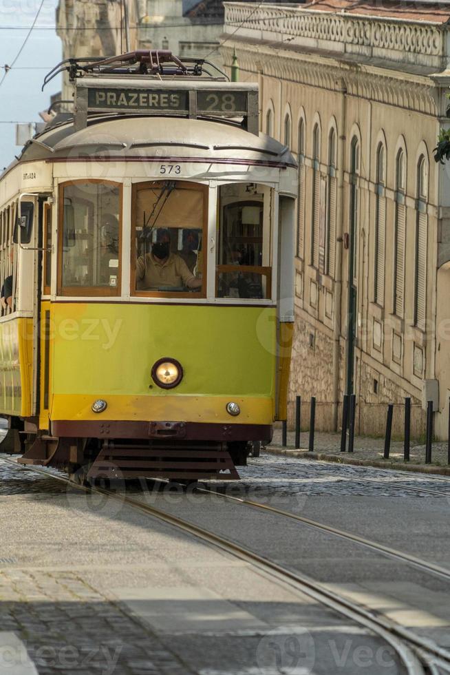 Lisbon Cable Car traditional trolley photo
