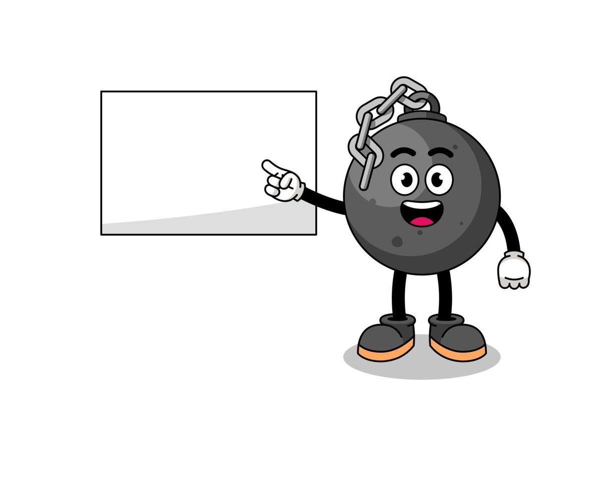 wrecking ball illustration doing a presentation vector