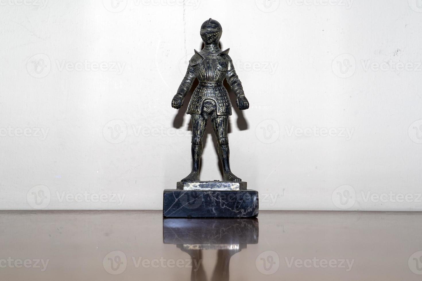 medieval armor figure isolated on white photo