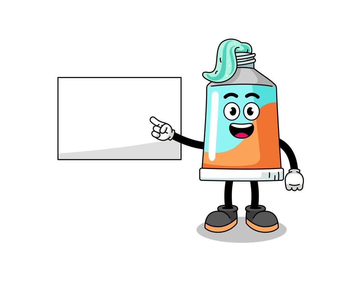 toothpaste illustration doing a presentation vector