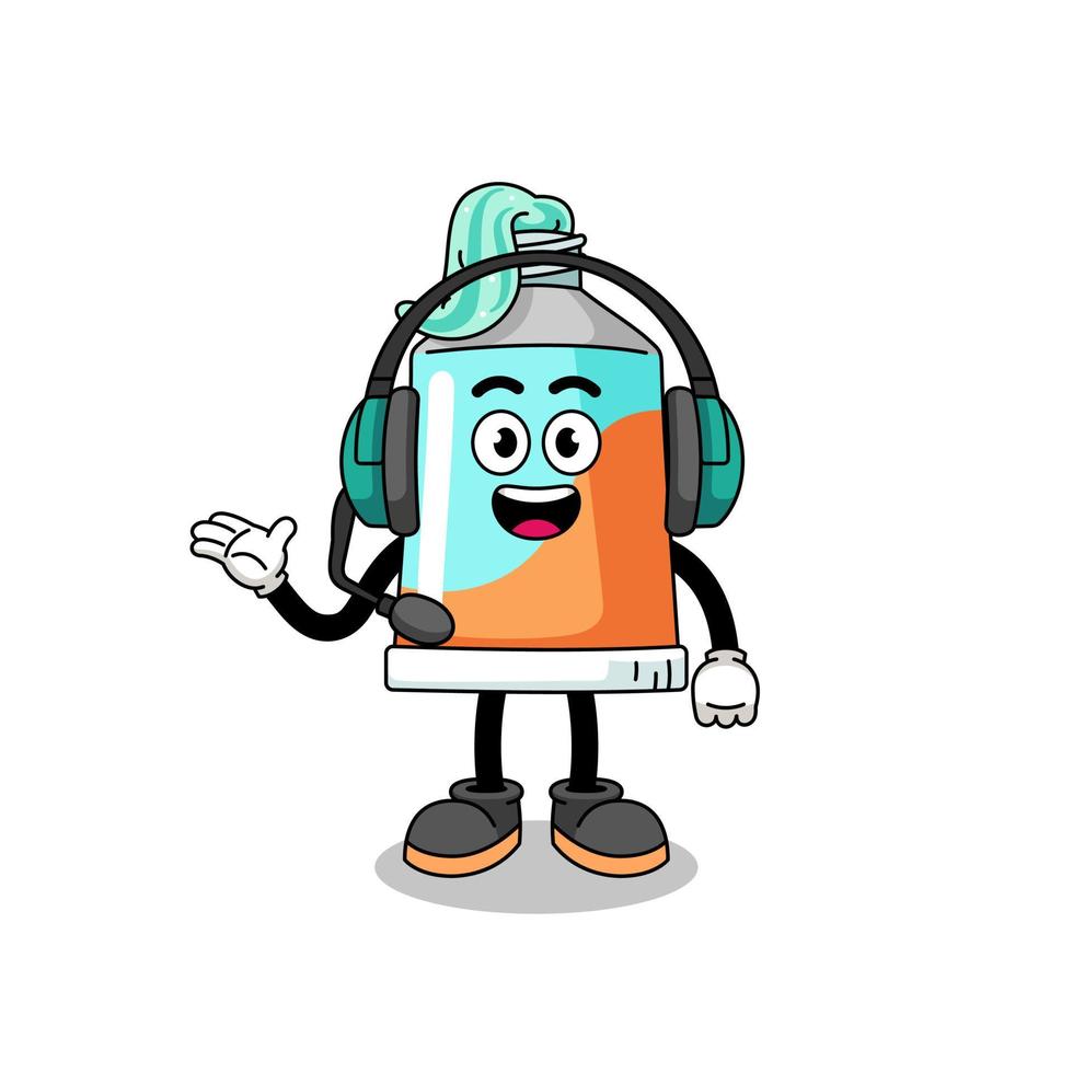 Mascot Illustration of toothpaste as a customer services vector