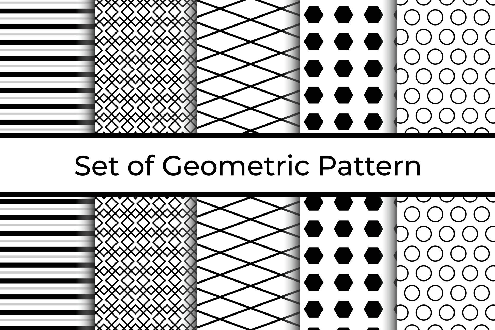 set of 5 geometric pattern texture vector design. 20235101 Vector Art