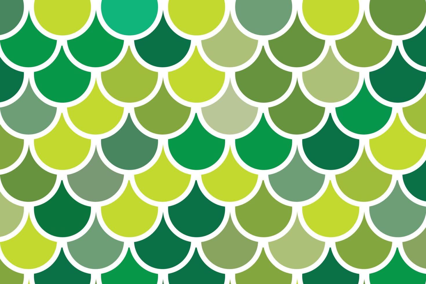 simple sweet green color fish scale pattern. vector