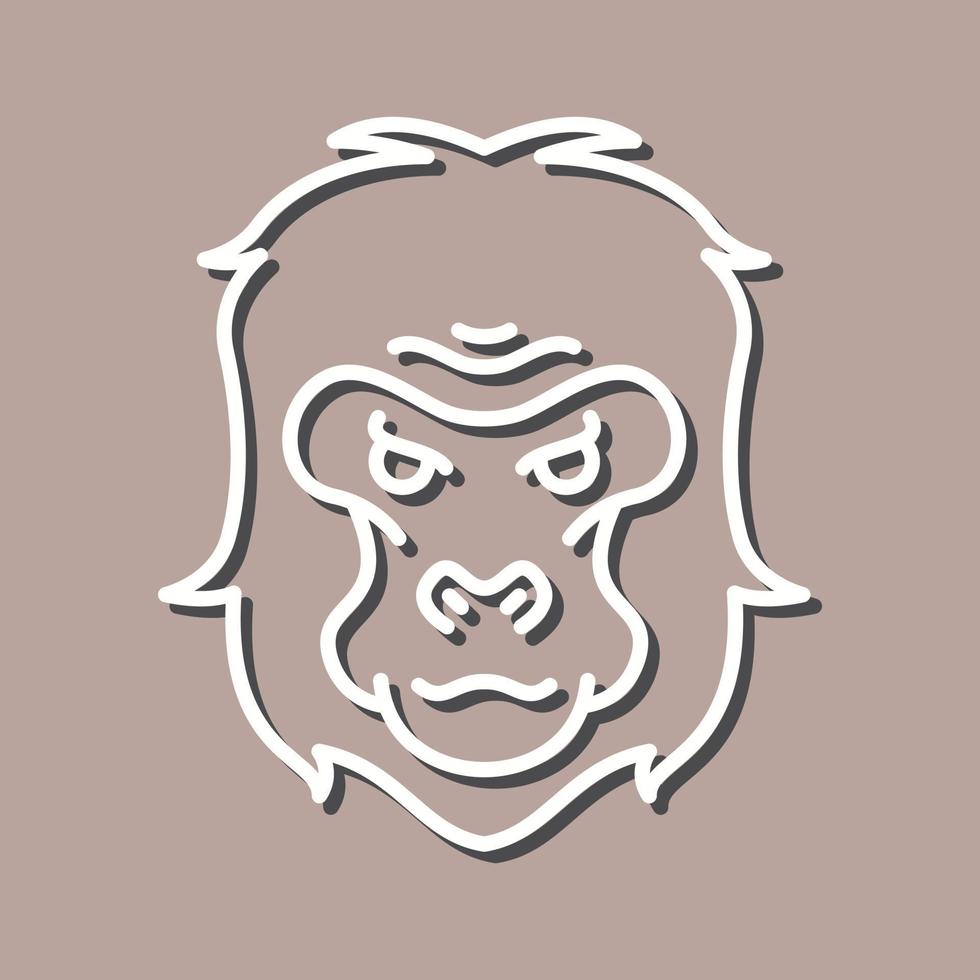 Gorilla Vector Icon