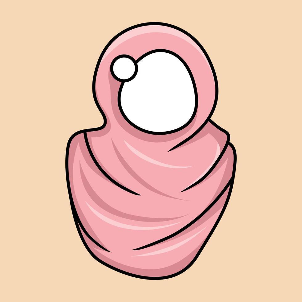 Illustration of a Muslim woman's headscarf or hijab vector