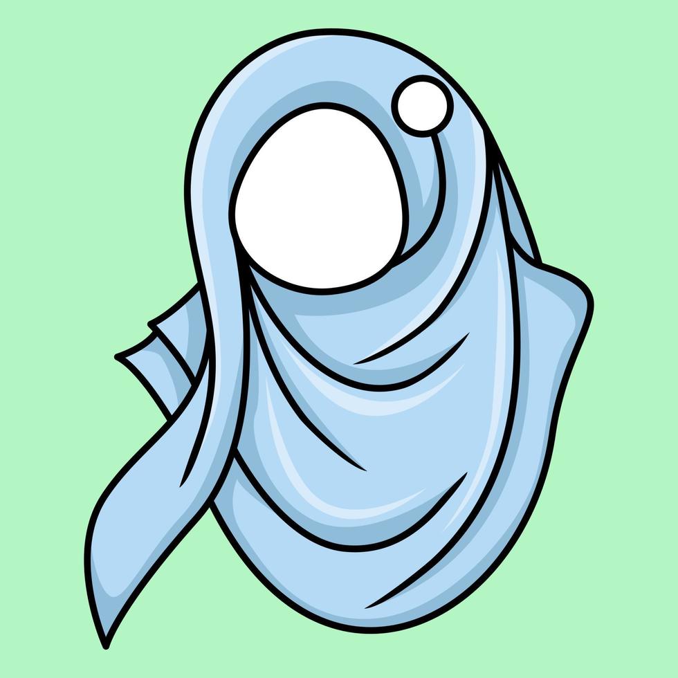 Illustration of a Muslim woman's headscarf or hijab vector