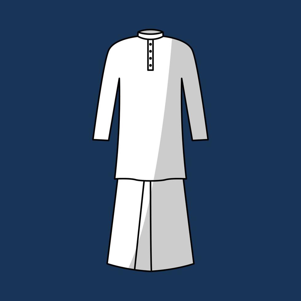 Illustration of typical Muslim men's clothes from Arabia vector