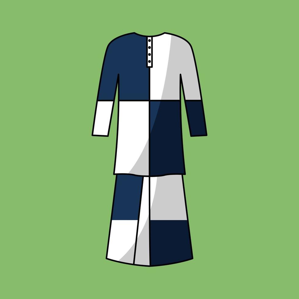 Illustration of typical Muslim men's clothes from Arabia vector