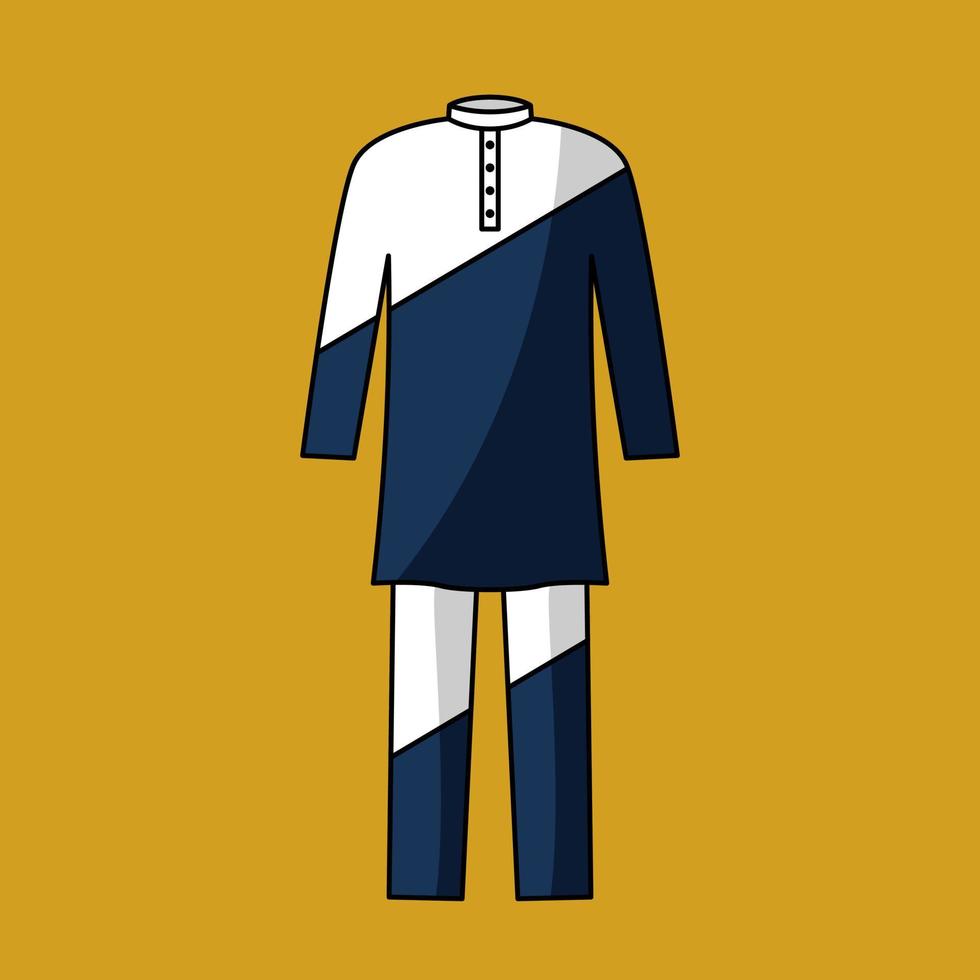 Illustration of typical Muslim men's clothes from Arabia vector