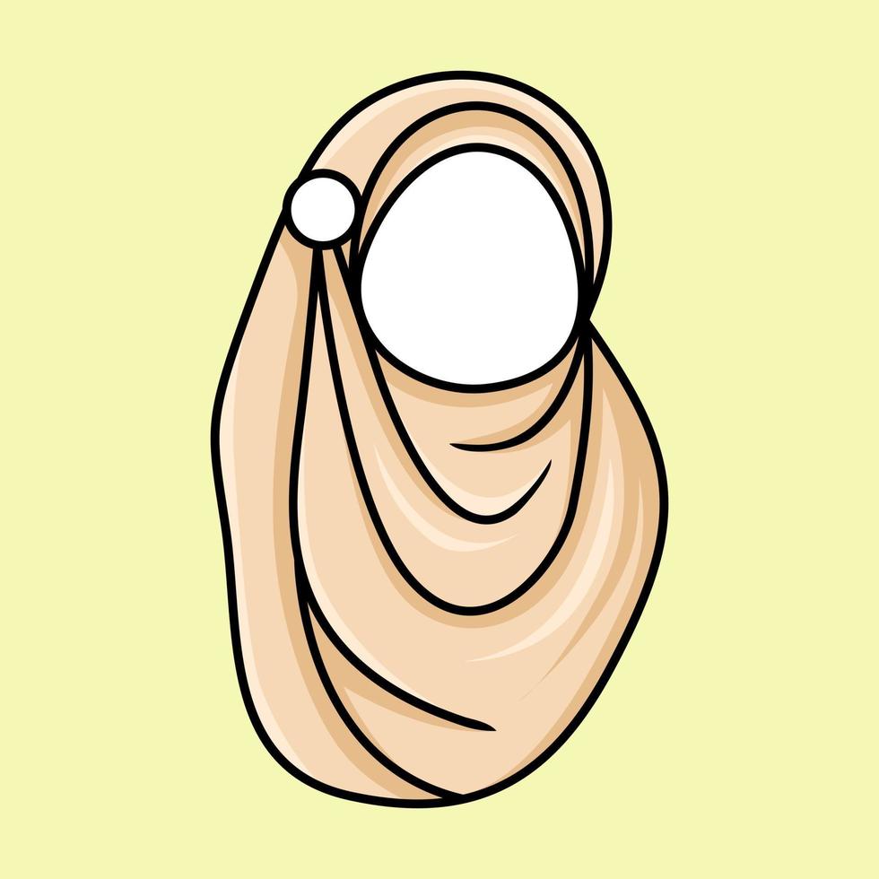 Illustration of a Muslim woman's headscarf or hijab vector