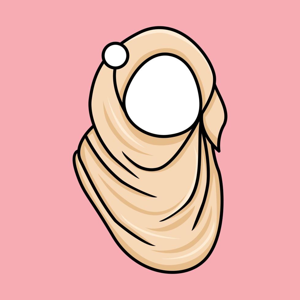 Illustration of a Muslim woman's headscarf or hijab vector