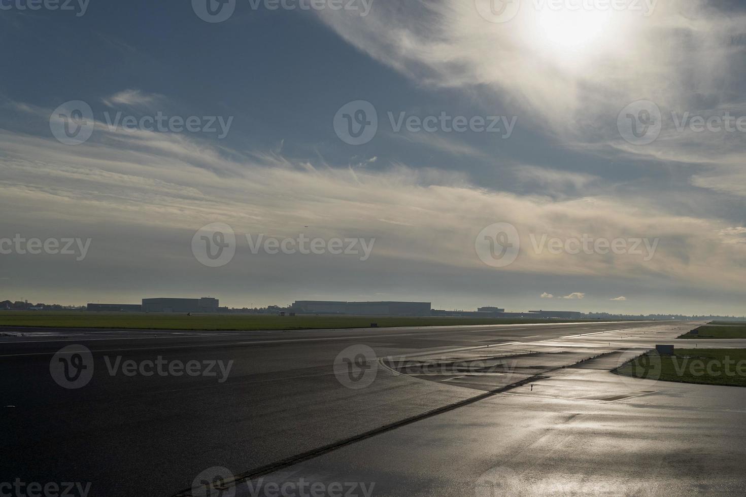 schiphol airport amsterdam take off lane photo