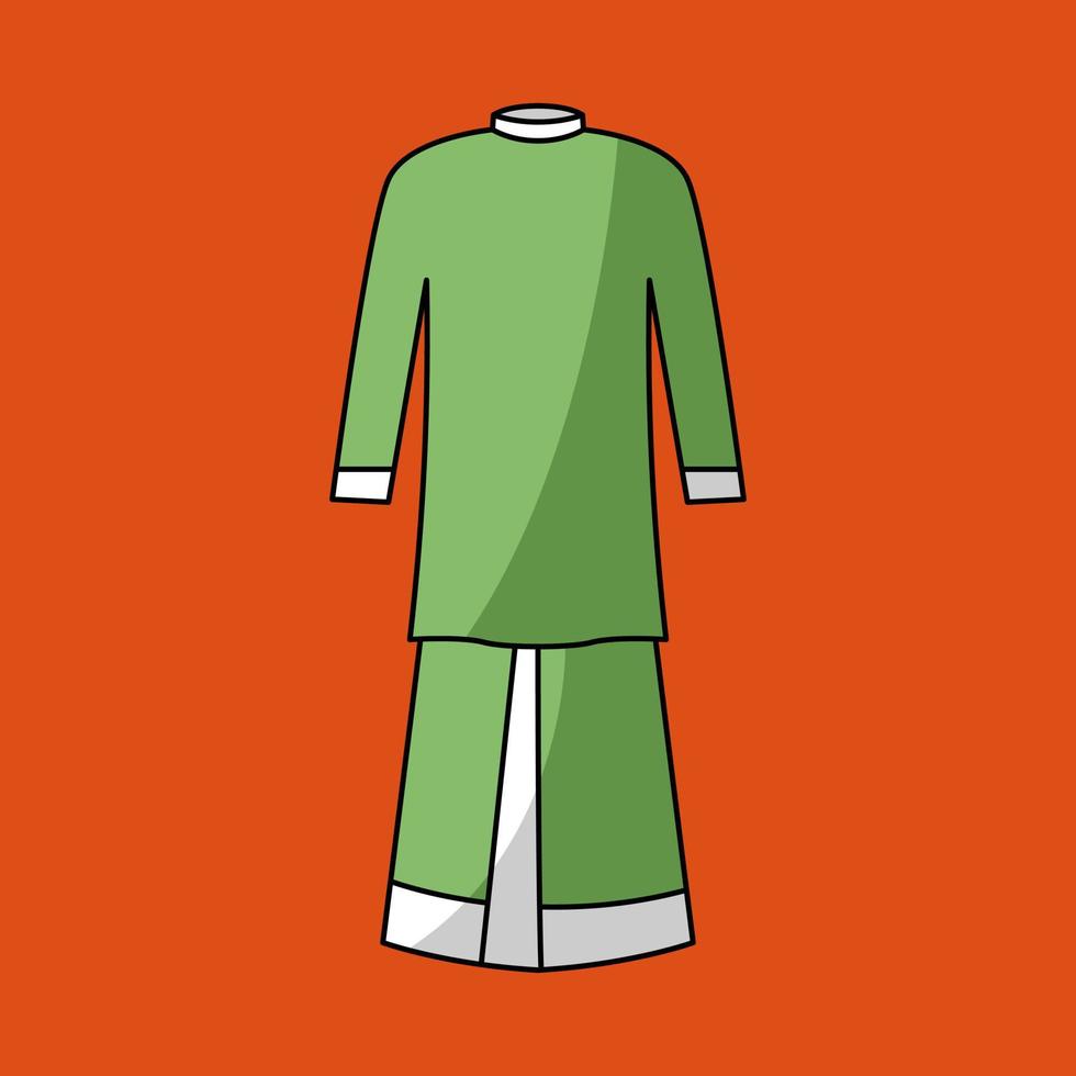 Illustration of typical Muslim men's clothes from Arabia vector