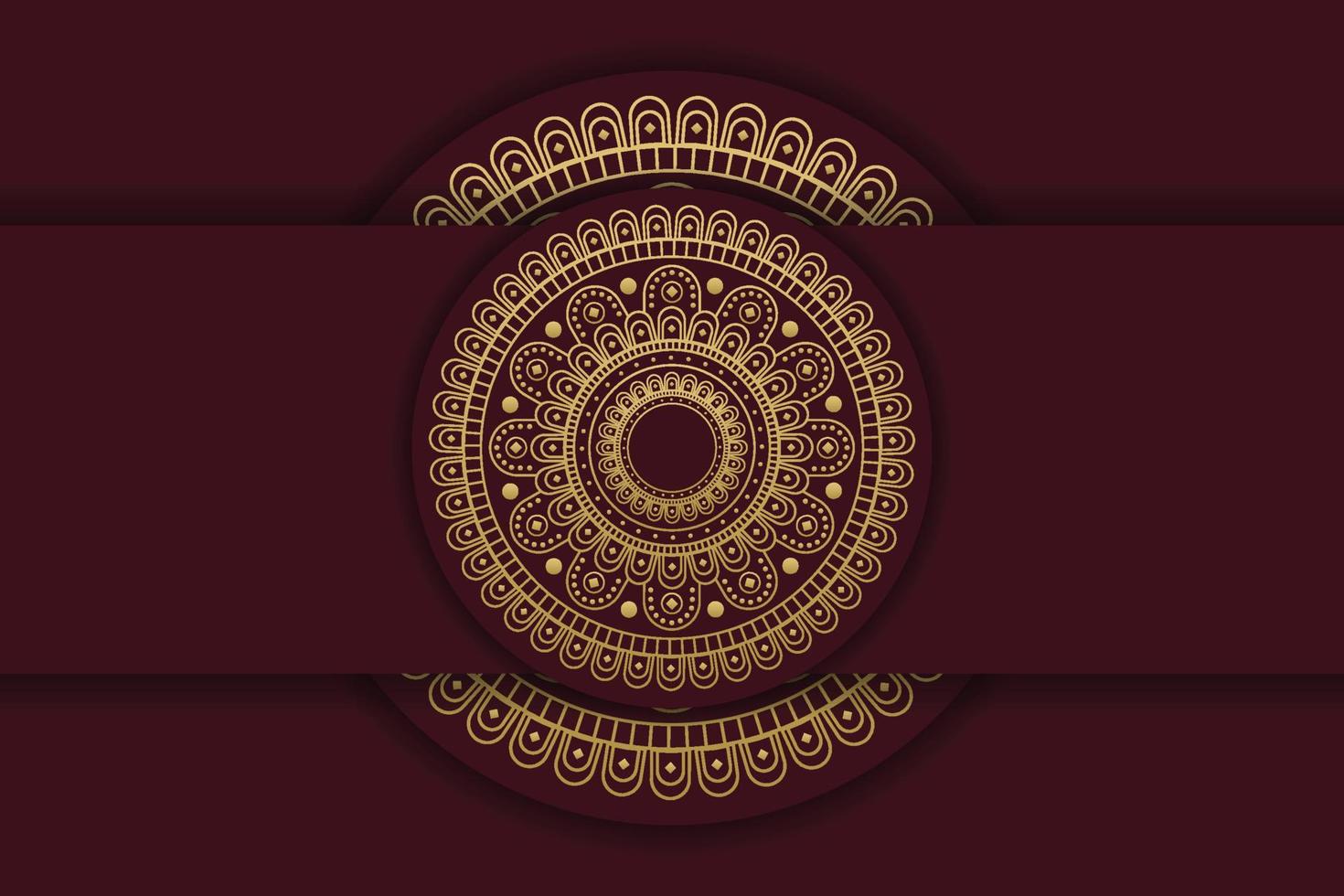 lujo mandala antecedentes con dorado Arábica modelo islámico estilo. vector