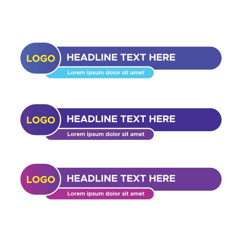 modern lower thirds vector